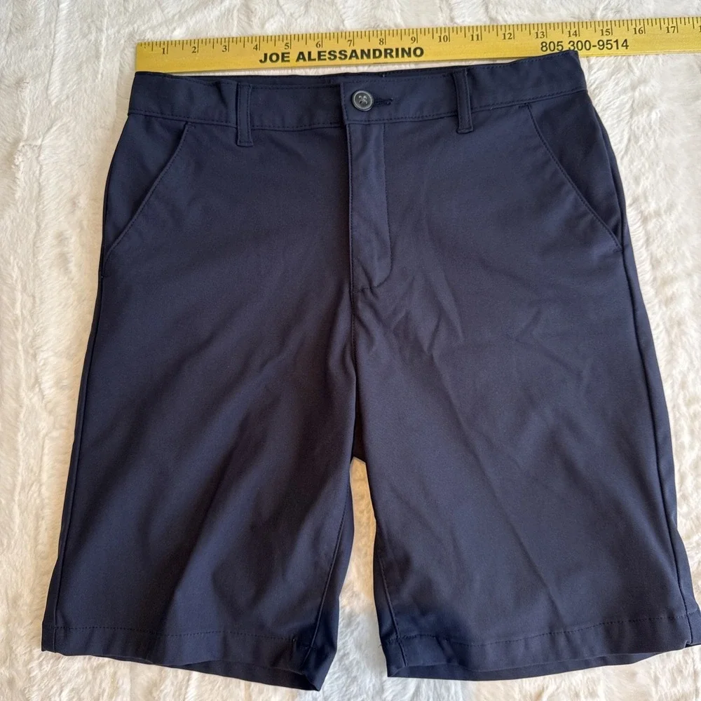 The Children's Place Boys Performance Chino Shorts Navy Blue Size 14 New